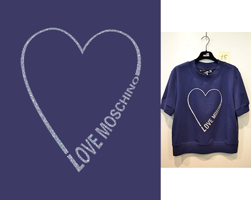MOSCHINO字母爱心图案潮牌印花矢量图服装裁片T恤烫图印花花型素材