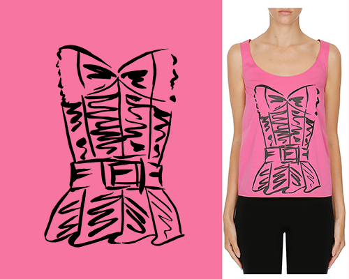 几何图案连衣裙印花矢量图服装裁片T恤烫图印花花型素材