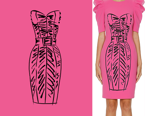 几何图案连衣裙印花矢量图服装裁片T恤烫图印花花型素材