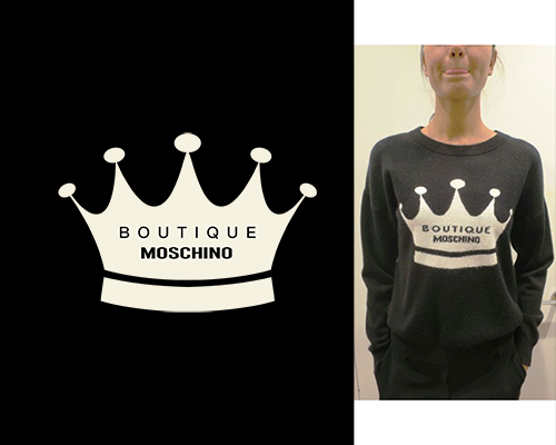 几何皇冠字母MOSCHINO图案印花矢量图服装裁片T恤烫图印花花型素材