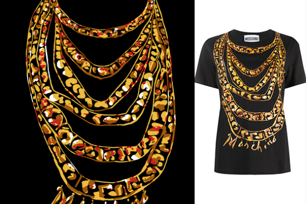 几何图案拼接字母MOSCHINO潮牌印花矢量图服装裁片T恤烫图印花花型素材
