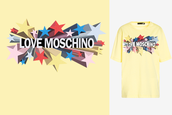 几何图案花纹字母MOSCHINO潮牌印花矢量图服装裁片T恤烫图印花花型素材