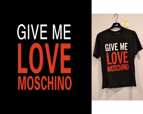 潮牌字母MOSCHINO印花矢量图服装裁片T恤烫图印花花型素材