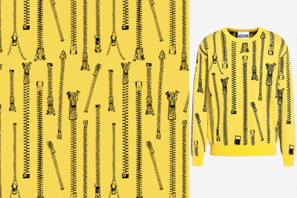 几何拉链图案拼接印花矢量图服装纺织数码印花花型素材