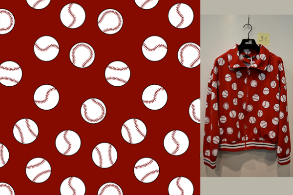 几何棒球图案拼接印花矢量图服装纺织数码印花花型素材