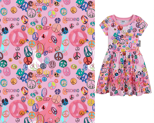 几何图案潮牌MOSCHINO印花矢量图服装纺织数码印花花型素材