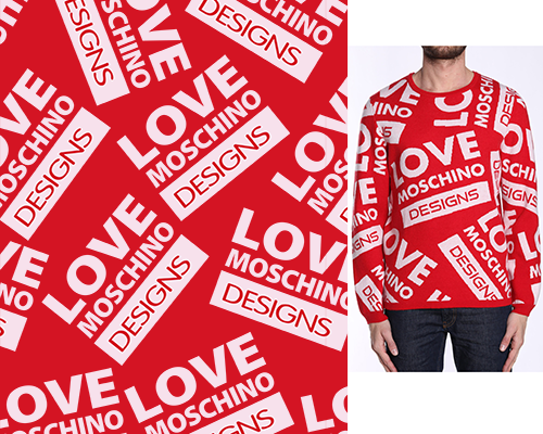 字母潮牌MOSCHINO印花矢量图服装纺织数码印花花型素材