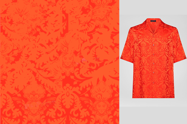 几何花纹潮牌范思哲印花矢量图服装裁片T恤烫图印花花型素材