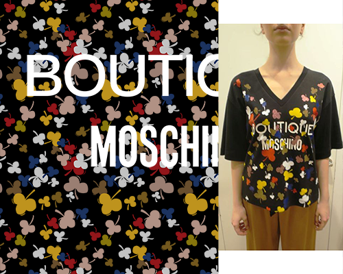 几何花纹字母潮牌MOSCHINO印花矢量图服装裁片T恤烫图印花花型素材