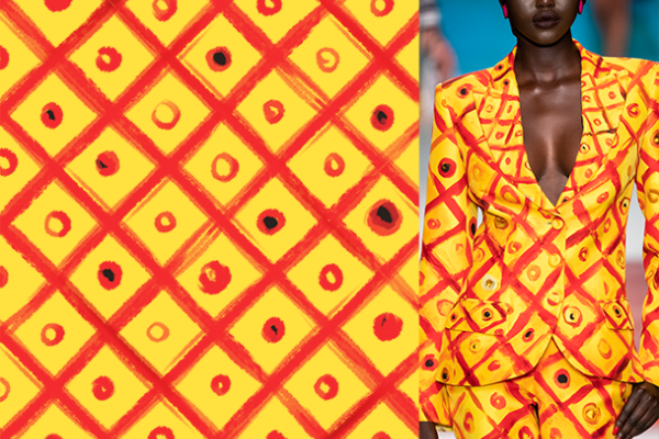 几何图案格子印花矢量图服装纺织数码印花花型素材