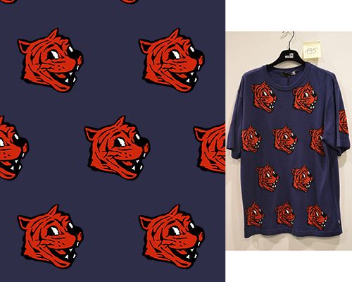 卡通动物豹子印花矢量图服装纺织数码印花花型素材