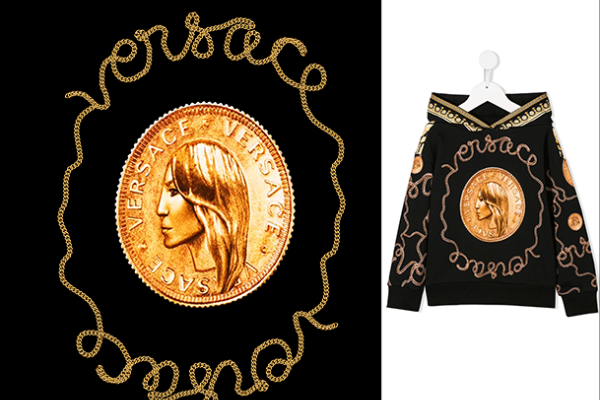 几何人物图案链子字母潮牌范思哲VERSACE印花矢量图服装裁片T恤烫图印花花型素材