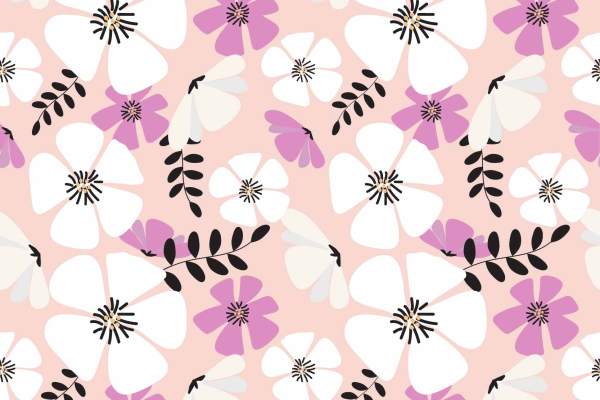 植物花纹印花矢量图服装纺织数码印花花型素材