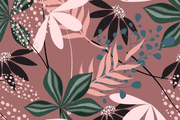 植物花纹印花矢量图服装纺织数码印花花型素材