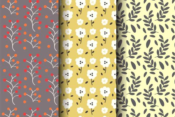 植物花纹印花矢量图服装纺织数码印花花型素材