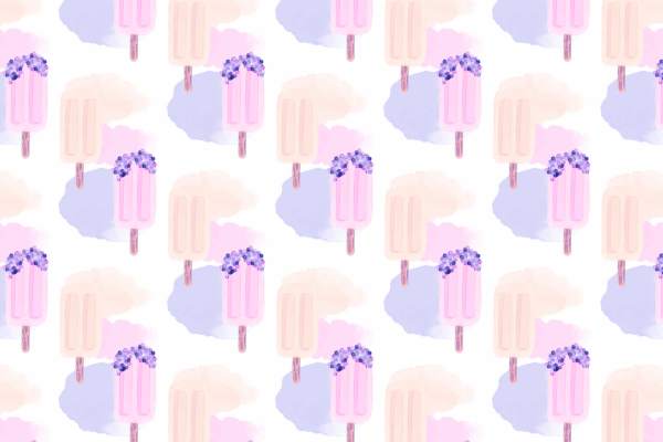 卡通图案雪糕印花矢量图服装纺织数码印花花型素材