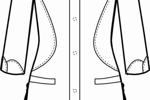 女士服装套装设计手稿矢量图