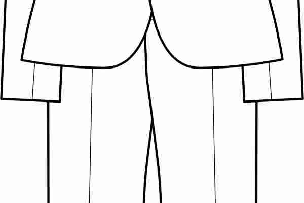 女士服装套装设计手稿矢量图