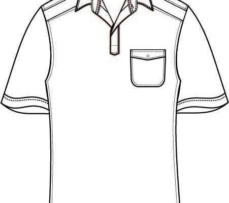 男装T恤衫设计手稿矢量图