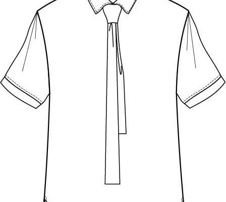 男装T恤衫设计手稿矢量图