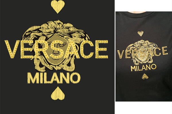 几何图案字母VERSACE范思哲爱心潮牌印花矢量图服装裁片T恤烫图印花花型素材