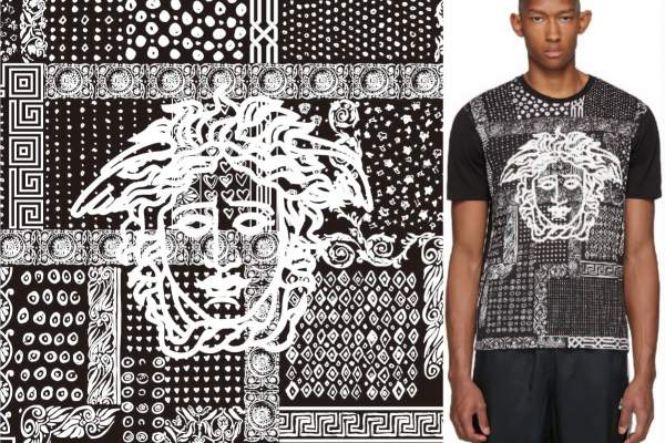 几何图案范思哲潮牌印花矢量图服装裁片T恤烫图印花花型素材