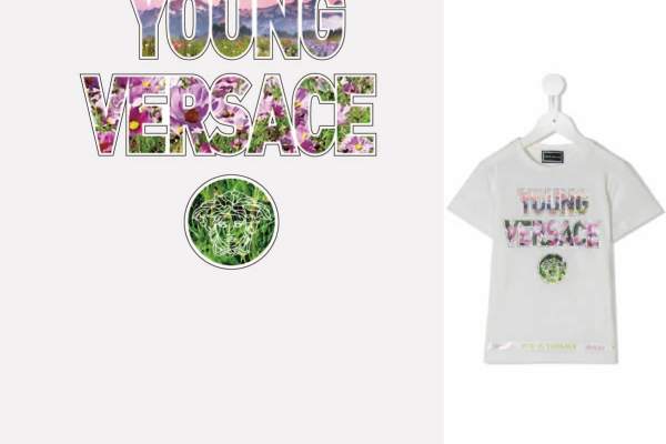 字母图案VERSACE范思哲印花矢量图服装裁片T恤烫图印花花型素材