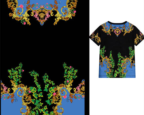 几何花纹图案印花矢量图服装裁片T恤烫图印花花型素材
