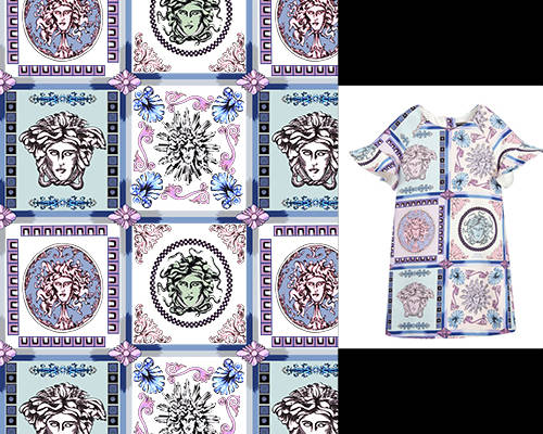 复古几何花纹范思哲潮牌印花图案服装纺织数码印花花型素材