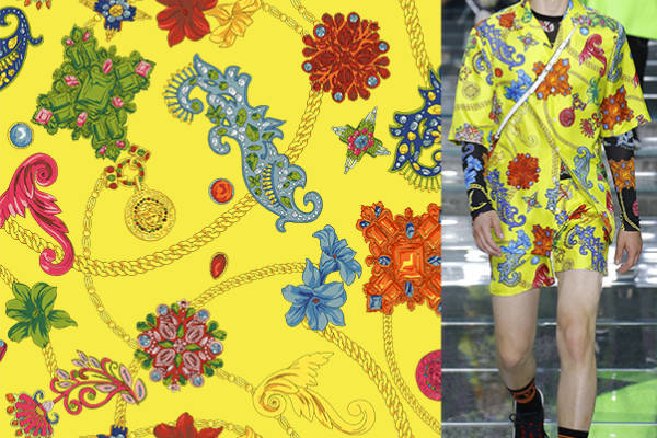 复古几何花纹印花矢量图服装纺织数码印花花型素材