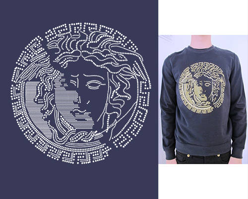 几何花纹潮牌范思哲印花花型服装裁片T恤烫图印花花型素材