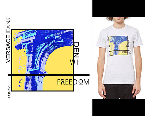 几何建筑图案字母VERSACE潮牌印花图案服装裁片T恤烫图印花花型素材