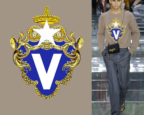 几何花纹字母V潮牌印花图案服装裁片T恤烫图印花花型素材