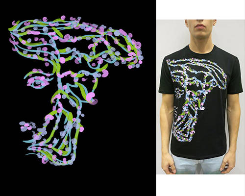 几何涂鸦印花图案服装裁片T恤烫图印花花型素材