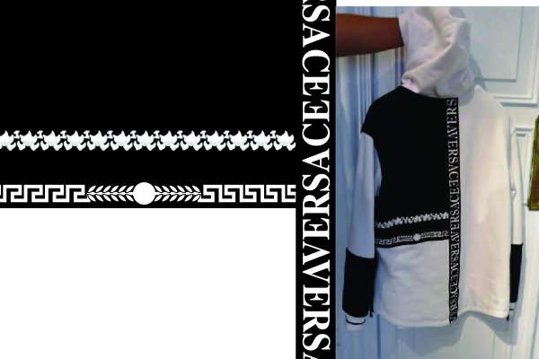 几何花纹字母VERSACE范思哲潮牌印花图案服装裁片T恤烫图印花花型素材