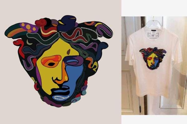 范思哲图案印花花型服装裁片T恤烫图印花花型素材