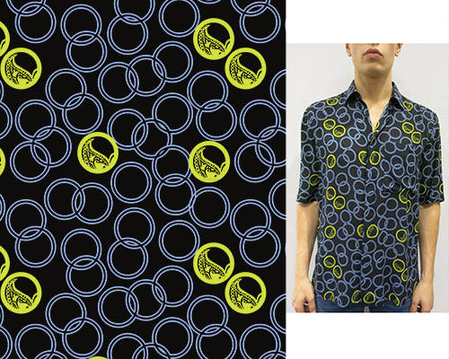 几何图案圆形花纹拼接印花图片 服装纺织数码印花花型素材