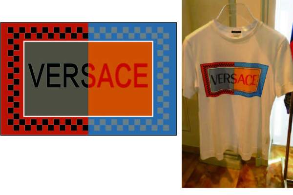 潮牌字母VERSACE范思哲印花图案服装裁片T恤烫图印花花型素材