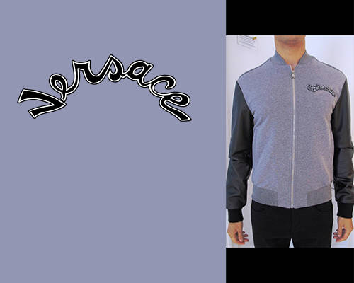 潮牌字母VERSACE范思哲印花图案服装裁片T恤烫图印花花型素材