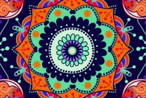 复古几何花纹印花矢量图服装纺织数码印花花型素材