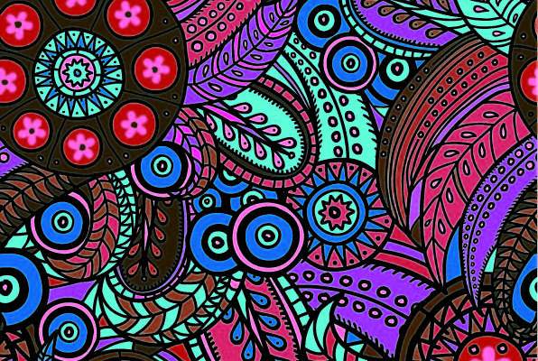 多彩几何图案印花花型素材服装纺织数码印花花型素材