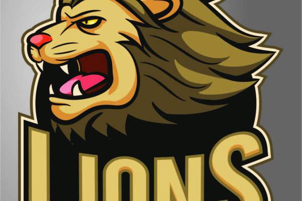 卡通动物狮子字母印花花型素材服装裁片T恤烫图印花矢量图