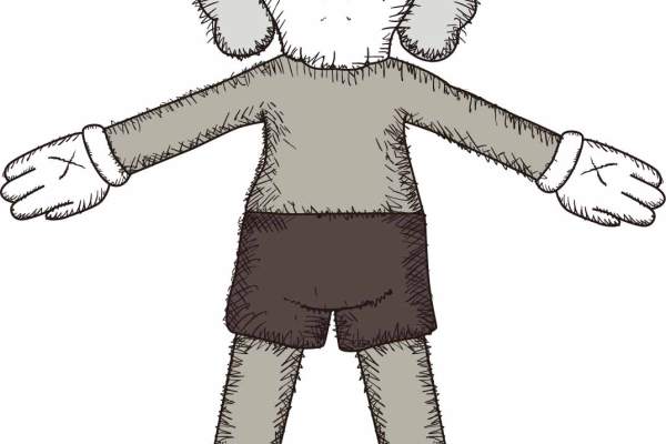 潮牌KAWS图案字母印花矢量图服装裁片T恤烫图印花花型素材