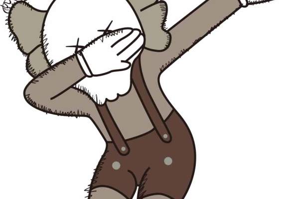 潮牌KAWS图案印花矢量图服装裁片T恤烫图印花花型素材