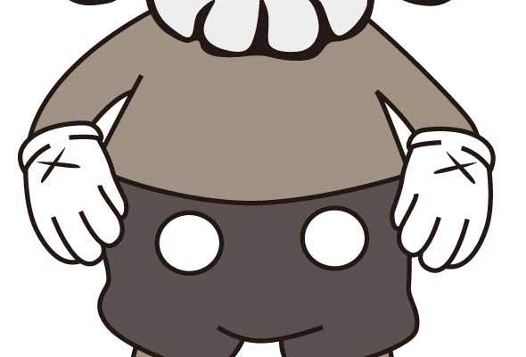 潮牌KAWS图案印花矢量图服装裁片T恤烫图印花花型素材