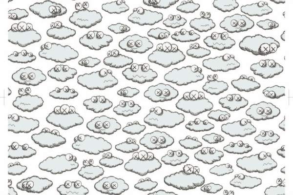 潮牌KAWS图案印花矢量图服装纺织数码印花花型素材