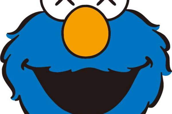 潮牌KAWS图案印花矢量图服装裁片T恤烫图印花花型素材