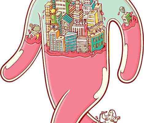 卡通抽象人物城市印花矢量图服装裁片T恤烫图印花花型素材