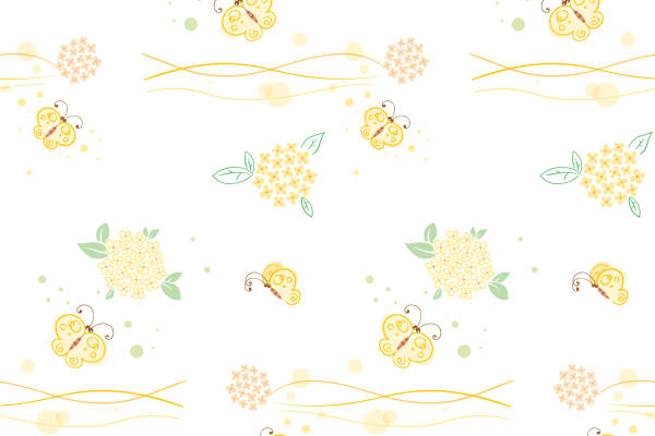 植物花卉蝴蝶印花矢量图服装纺织数码印花花型素材