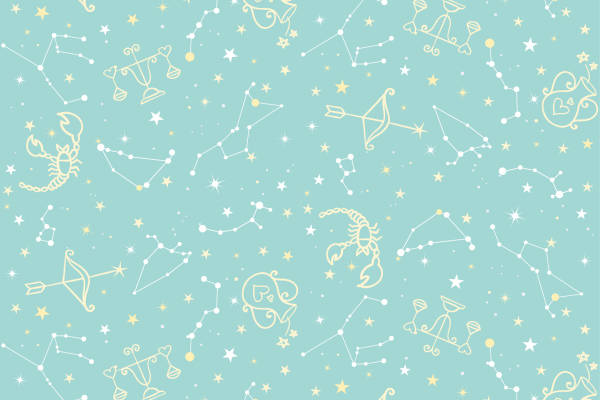 几何天体星星印花矢量图服装纺织数码印花花型素材